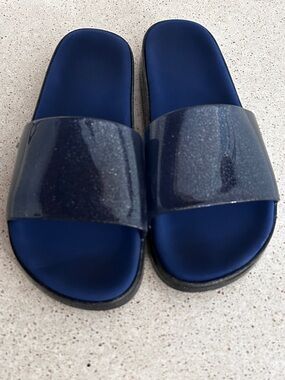 Melissa | Navy Blue Beach Slide Sandals | US 9